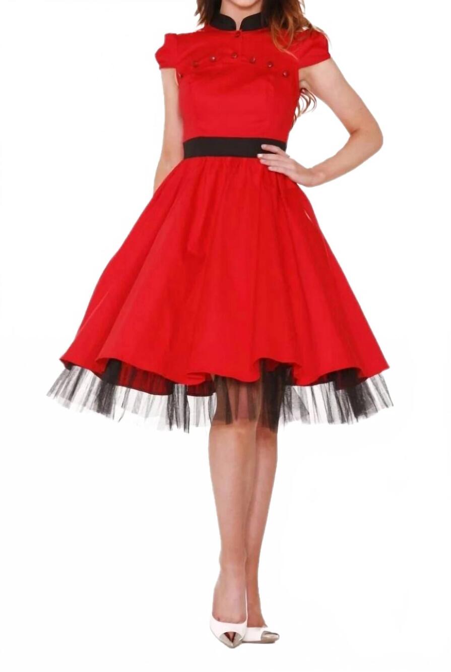 NEW ORCHID BLOOM far east dress in red